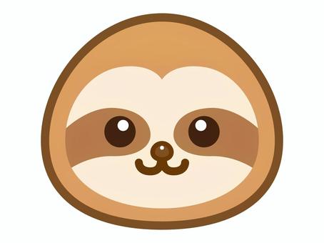 Cute sloth face icon_vector, sloth, face, animal, JPG, PNG and AI