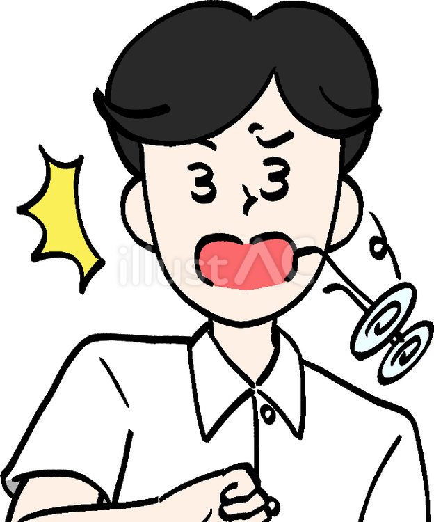 驚いてメガネを落とす男性 人,人物,人間のイラスト素材
