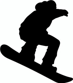 スノーボーダーのシルエット スノーボード,スノボー,ジャンプ,トリック,ウィンタースポーツ,雪山,冬,シルエット,ハーフパイプ,技のイラスト素材