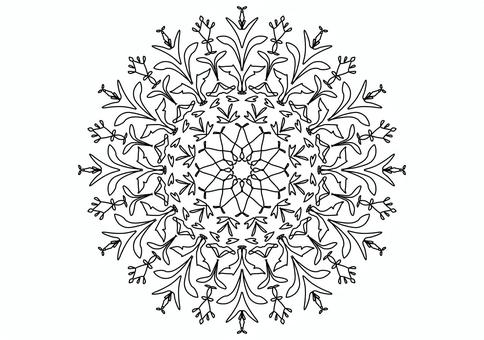 Illustration, mandala, coloring picture, colored pencil, 