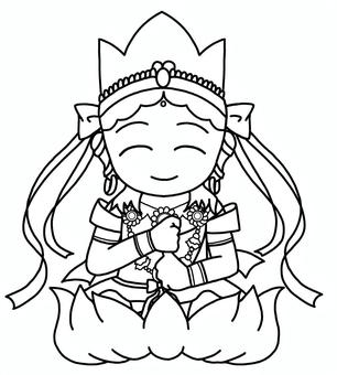 大日如来 ぬりえ 大日如来 ぬりえ 大日如来,仏教,宗教,仏,仏様,神様,線画,ぬりえのイラスト素材