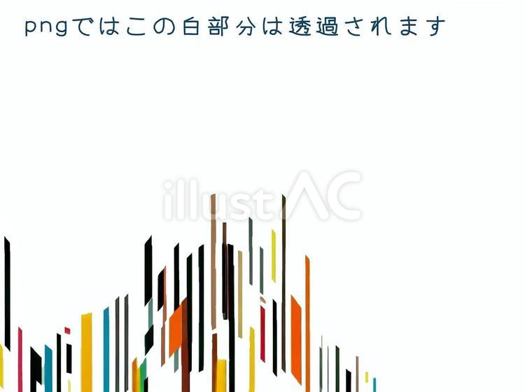 カラフルな直線模様〜下部〜 直線,線,カラフルのイラスト素材