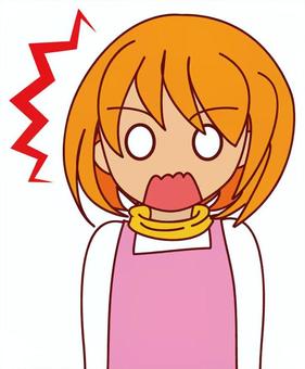 1!? うそ!?ビックリする新妻 1!? うそ!?ビックリする新妻 びっくり,驚く,動転のイラスト素材
