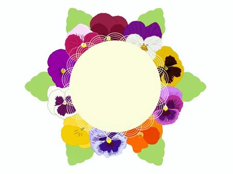 Pansy wreath frame, pansy, wreath, frame, JPG and PNG