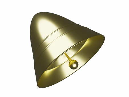 クリスマスベル金・背景透過 クリスマスベル,エレガント,クリスマス,オーナメント,ベル,リアル,xmas,おしゃれ,アイコン,シンプルのイラスト素材