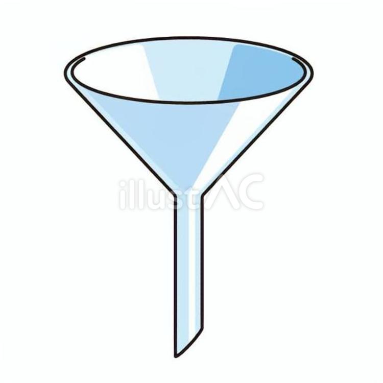 ろうと ろうと,漏斗,理科のイラスト素材