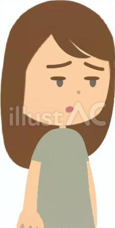 処理が面倒くさいと感じる女性（文字なし） 迷惑,面倒くさい,引くのイラスト素材