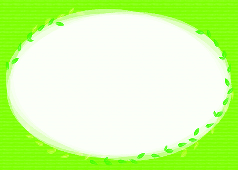 葉っぱのフレーム 茶葉,お茶っぱ,茶,和風,フレーム,楕円,春,夏,木,葉のイラスト素材