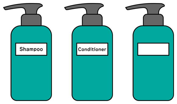 シャンプーのボトル 緑 シャンプー,リンス,コンディショナー,ボトル,容器,洗髪,ヘアケア,ポンプ,詰め替えボトル,石鹸のイラスト素材