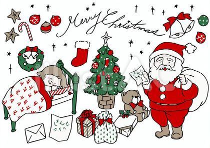 子供.クリスマス.ツリー.サンタ.セット