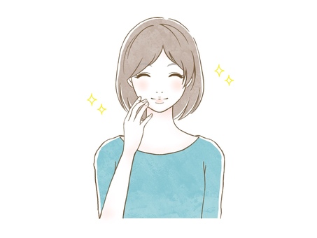 A woman who rejoices with her hands on her cheeks, JPG, PNG and AI A woman who rejoices with her hands on her cheeks, skin care, happy, hand, JPG, PNG and AI