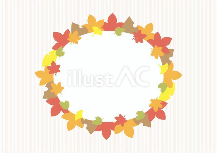 秋の紅葉のフレーム04 秋,紅葉,背景のイラスト素材