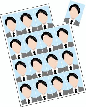 証明写真使う　 証明写真,撮影,プリントアウト,面接,証明書,カット,使う,男性のイラスト素材