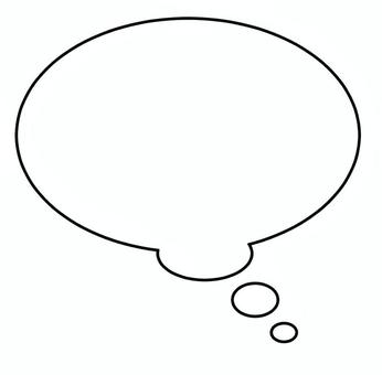 ふきだし ふきだし,考え,セリフ,シンプル,楕円形,横のイラスト素材
