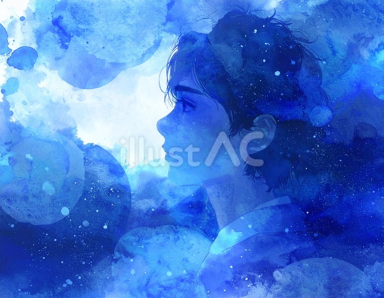 横顔（男の子） 男性,美少年,美容のイラスト素材