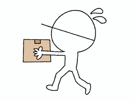 配達するシルエット シルエット,配達,忙しい,汗,移動,お知らせ用,宣伝用,pop調,手描き,挿絵のイラスト素材