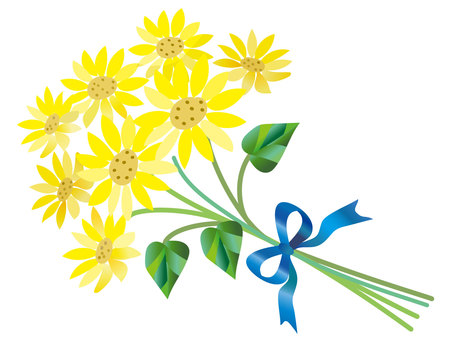 父の日のひまわり花束 父の日,お父さん,ひまわり,プレゼント,花束,6月,黄色,お父さんありがとう,ファーザーズデイ,感謝のイラスト素材