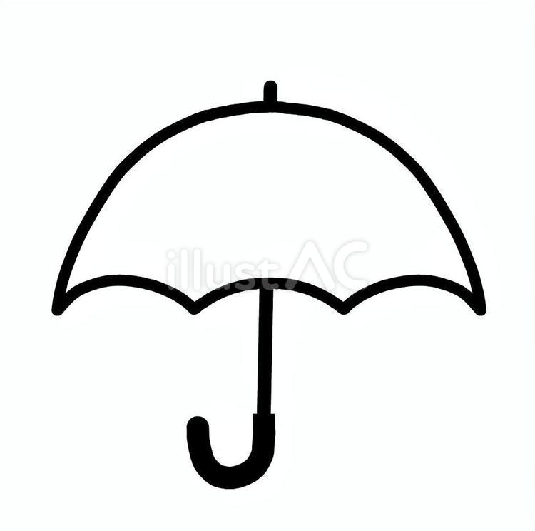 傘のアイコン　線画　黒 傘,マーク,黒のイラスト素材
