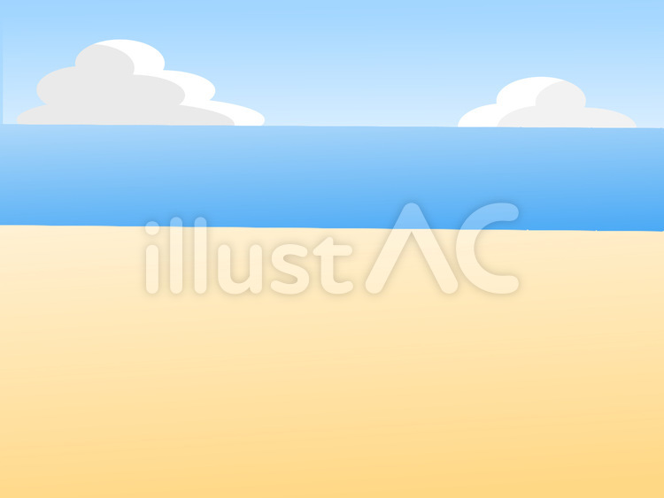 海と砂浜の背景イラスト 海,砂浜,昼のイラスト素材