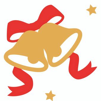 クリスマスベル_03 クリスマスベル_03 クリスマス,アイコン,モチーフ,ベル,シンプル,大人っぽい,可愛い,おしゃれ,リボン,12月のイラスト素材