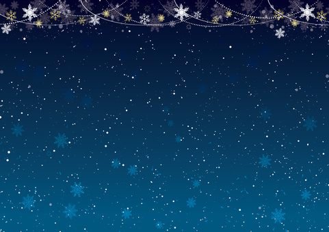 雪が降る美しい背景 幻想的,クリスマス,背景,冬,雪,雪の結晶,冬イメージ,フレーム,飾り,あしらいのイラスト素材