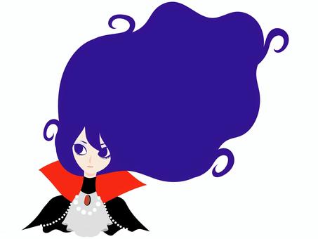 ハロウィン吸血鬼女の子ノーマル ハロウィン,吸血鬼,トリックオアトリート,手描き風,秋,バンパイア,女の子,女性,髪,ハッピーハロウィンのイラスト素材