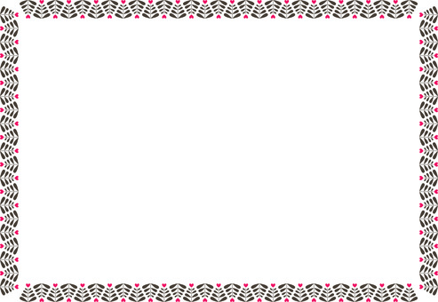 北欧風デザインのA4フレーム１ フレーム,枠,北欧風,デザイン,植物,ハート,素朴,シンプル,a4サイズ,パターンのイラスト素材