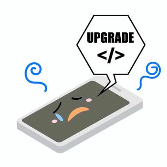 Illustration, smartphone, malfunction, degrade, 