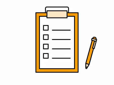 書類・アンケート01 書類,アンケート,バインダー,ペン,調査,記入,チェック,項目,問診票,カルテのイラスト素材