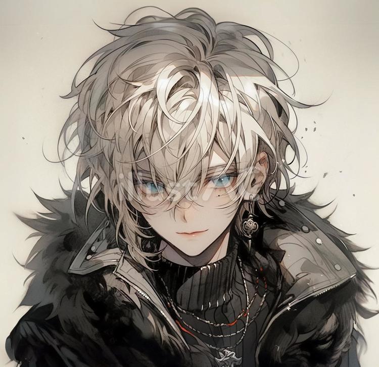 ファー付き黒ジャケットの女性 女性,クール,黒のイラスト素材
