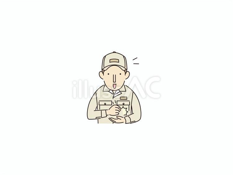 納得する製造工場の男性 理解,承認,同意のイラスト素材