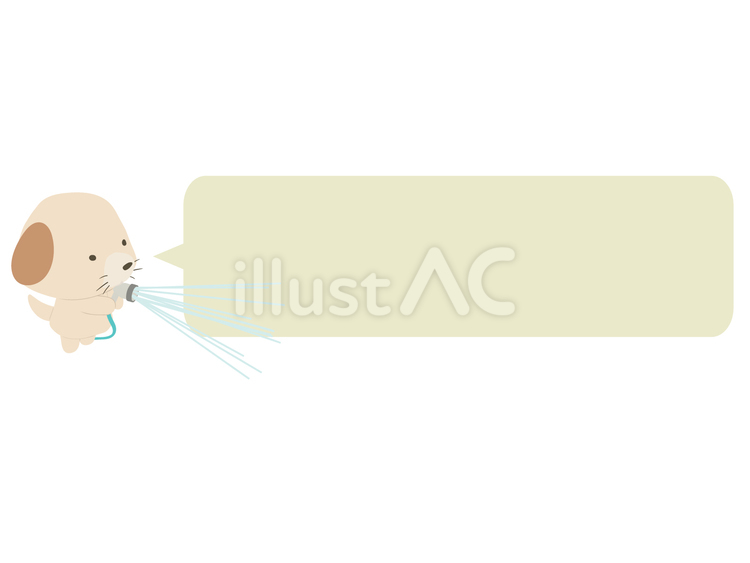 水撒き_犬 水撒き,犬,動物のイラスト素材
