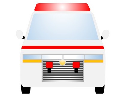 救急車4 救急車4 救急車,ミニバン,ワンボックスカー,車,自動車,乗用車,挿絵,乗り物,正面,シンプルのイラスト素材