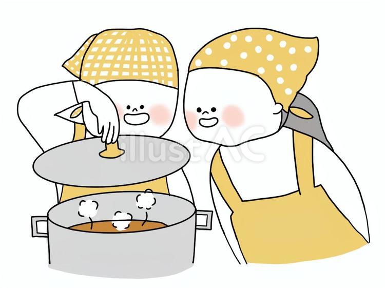 家庭科　調理実習 家庭科,調理実習,クッキングのイラスト素材