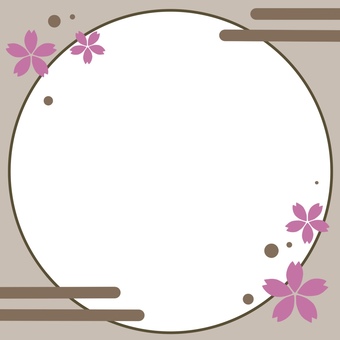 Japanese style cherry blossom frame, , JPG and PNG