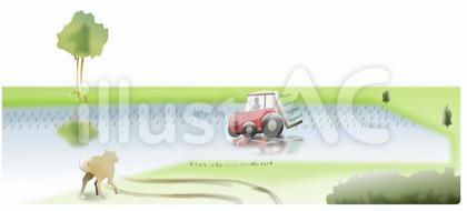 マンガタッチ、田植えイラスト