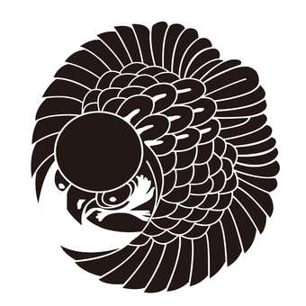 家紋 雀 家紋 雀 家紋,紋,紋章,雀,動物紋,文様,紋様,家系,血すじ,血統のイラスト素材