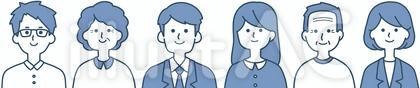 色んな世代の人たち ニコニコ 男女