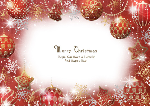 クリスマスオーナメントのフレーム024