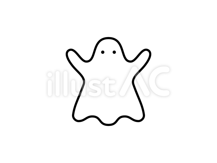 おばけ おばけ,ハロウィン,かわいいのイラスト素材