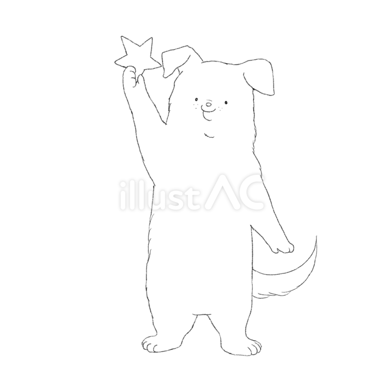 犬と星 犬,動物,星のイラスト素材