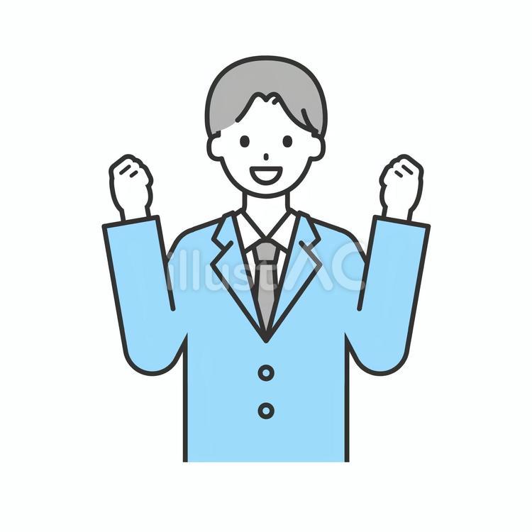 SS単体_学生の男性06 こども,中学生,高校生のイラスト素材