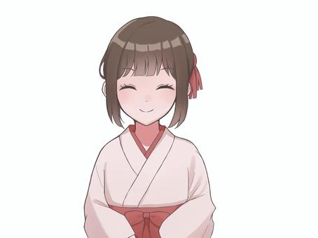 巫女 キャラクター,女の子,可愛い,人物,少女,女性,アイコン,フリーアイコン,美人,イラストのイラスト素材