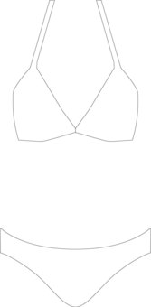 Illustration, women&#39;s swimwear, women with water, bathing suits, 