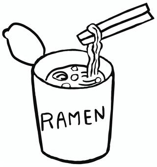 Cup noodles 1, cup noodle, ramen, monochrome, JPG and PNG