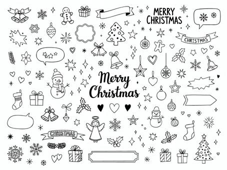 クリスマス 吹き出し 装飾セット