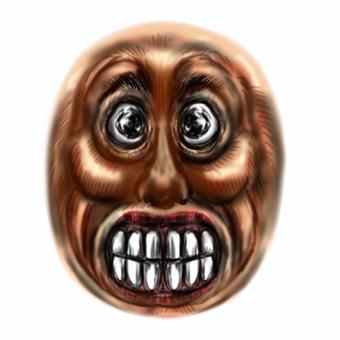 不気味な顔の表情パーツ 不審者,不気味,ヒトコワ,狂人,表情,感情,顔,面構え,形相,顔面のイラスト素材