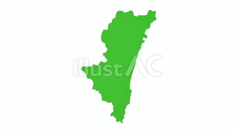 地図　宮崎県 宮崎,宮崎県,地図のイラスト素材