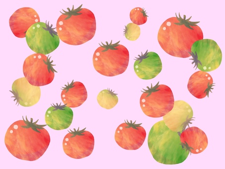 三色トマトの背景(ピンク) トマト,tomato,野菜,夏野菜,ベジタブル,背景,かわいい,シンプル,ピンク,赤のイラスト素材
