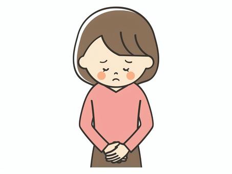 謝罪する若い女性 謝罪する若い女性 謝罪,謝る,ごめん,ごめんなさい,お詫び,申し訳ございません,お願い,トラブル,アクシデント,クレームのイラスト素材